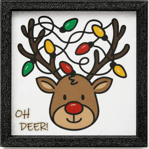 12" x 12" Oh Deer Wall Art - Multicolor