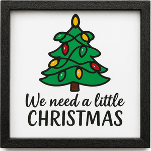 10" x 10" A Little Christmas Wall Art - Multicolor