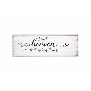 10" x 3" Reversible Wood Block Sign - White/Black | Bereavement Collection