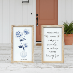 Reversible Mothers Day Wood Frame Sign - MOM/MEMORIES