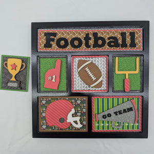 Shadow Box Frame Black with Football