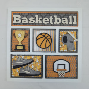 Shadow Box Frame White with Basketball