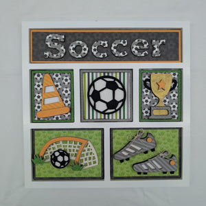 Shadow Box Frame White with Soccer