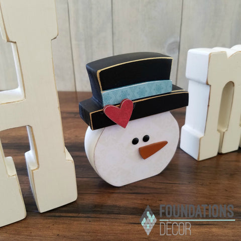 January O - Snowman  in Hat