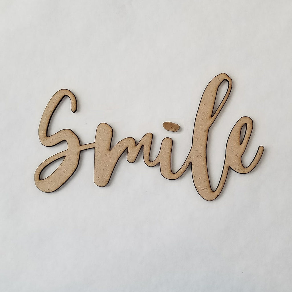 "Smile" - script font