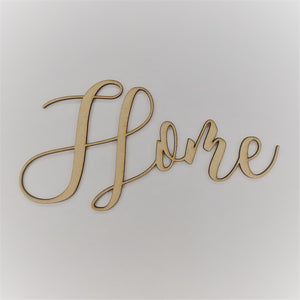 "Home" - script font