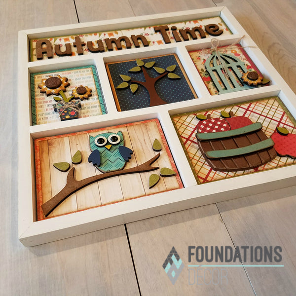 Autumn Time Shadow Box Kit Foundations Decor