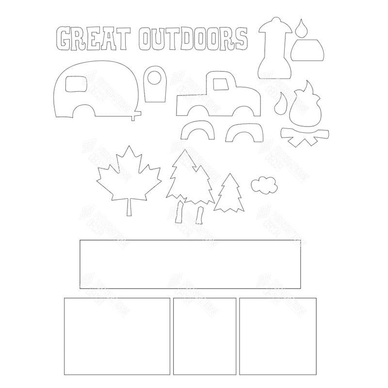 SVG File - Great Outdoors Shadow Box Kit