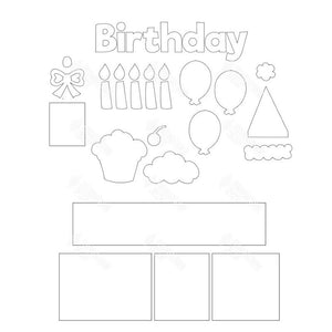 SVG File - Birthday Shadow Box Kit
