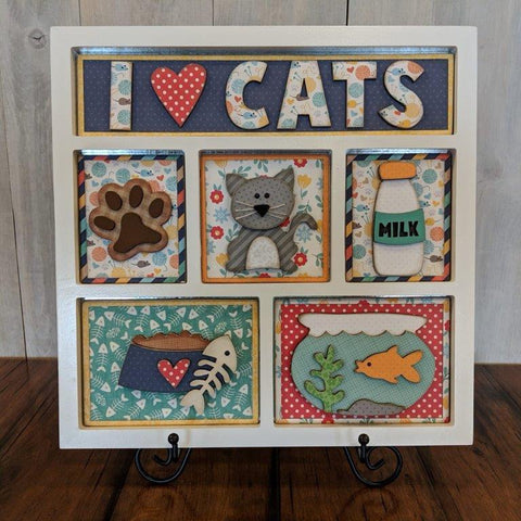 I Love Cats Shadow Box Kit