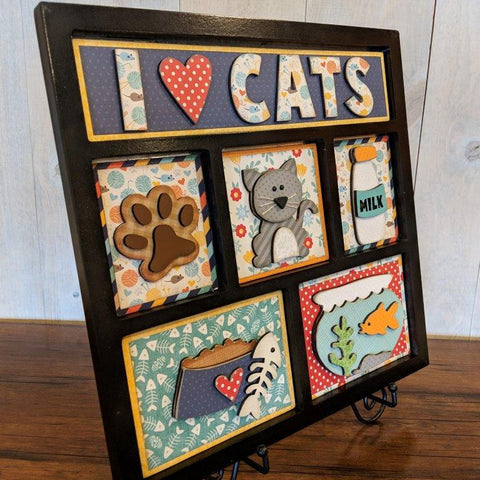 I Love Cats Shadow Box Kit