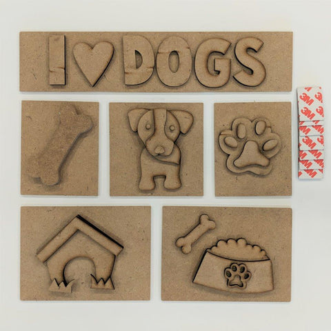 I Love Dogs Shadow Box Kit