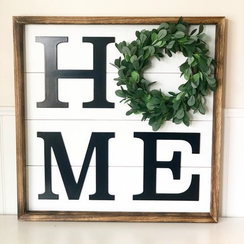 Home Board with Wreath