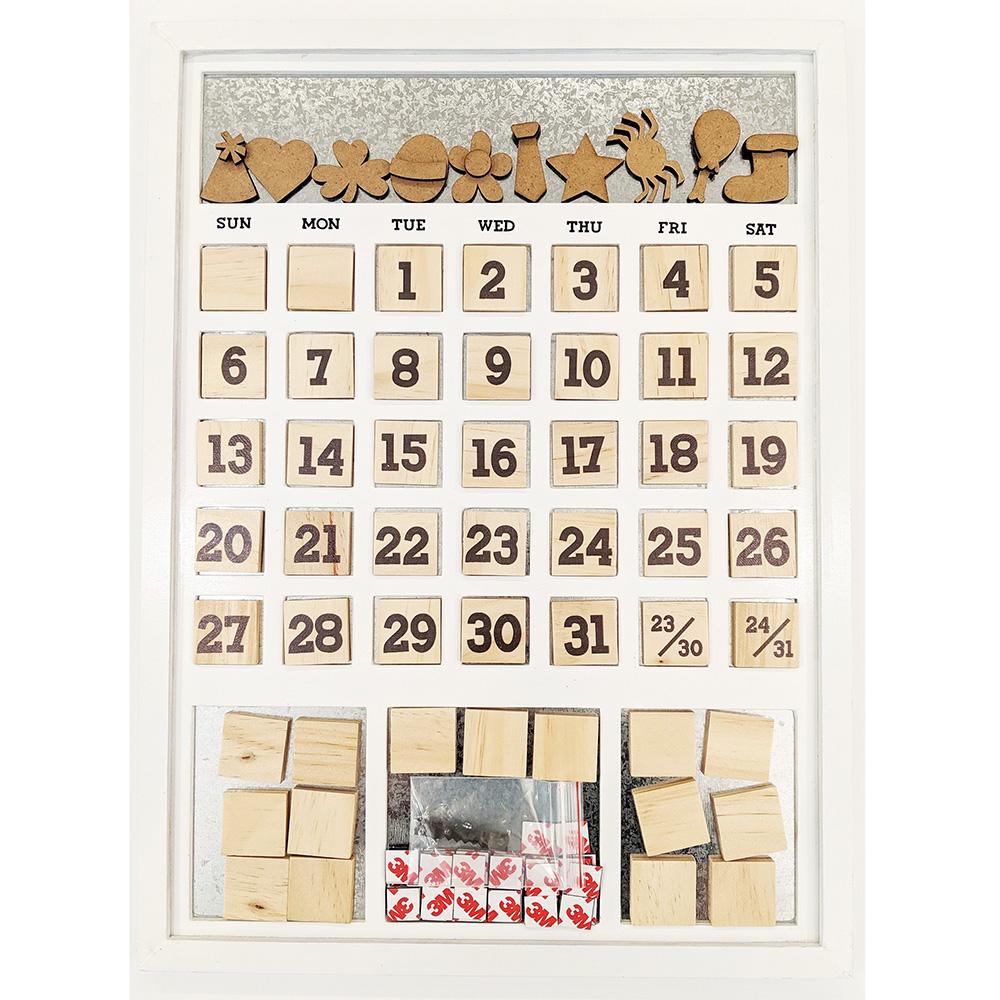 Magnetic Calendar - Frame White