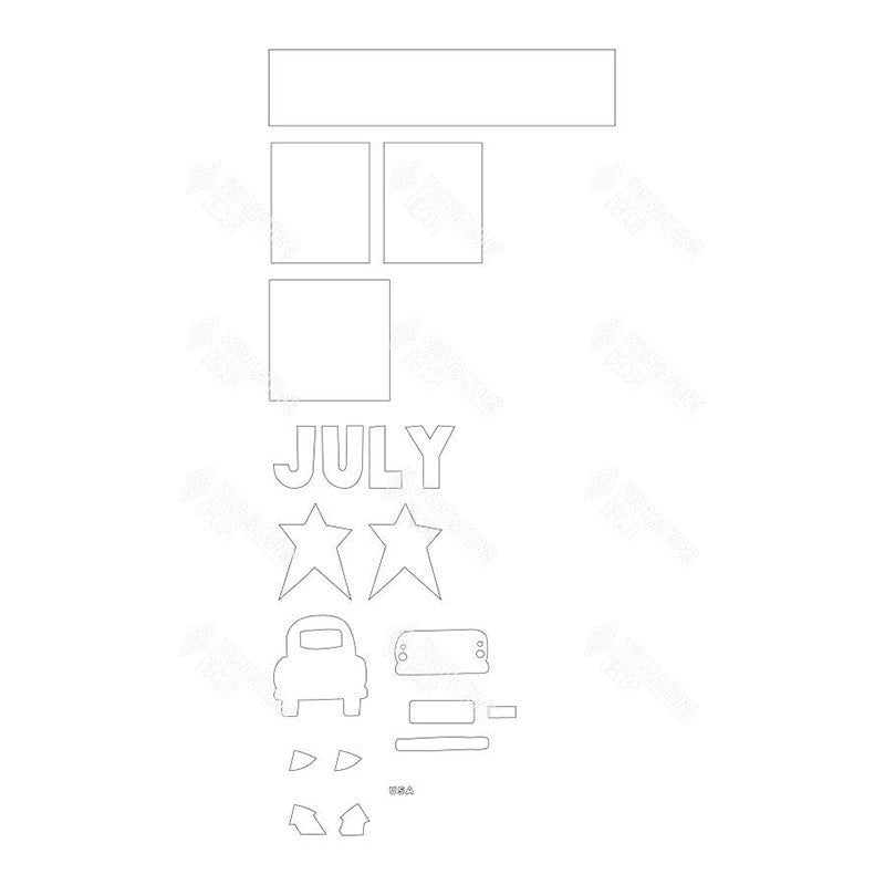 SVG - July Calendar