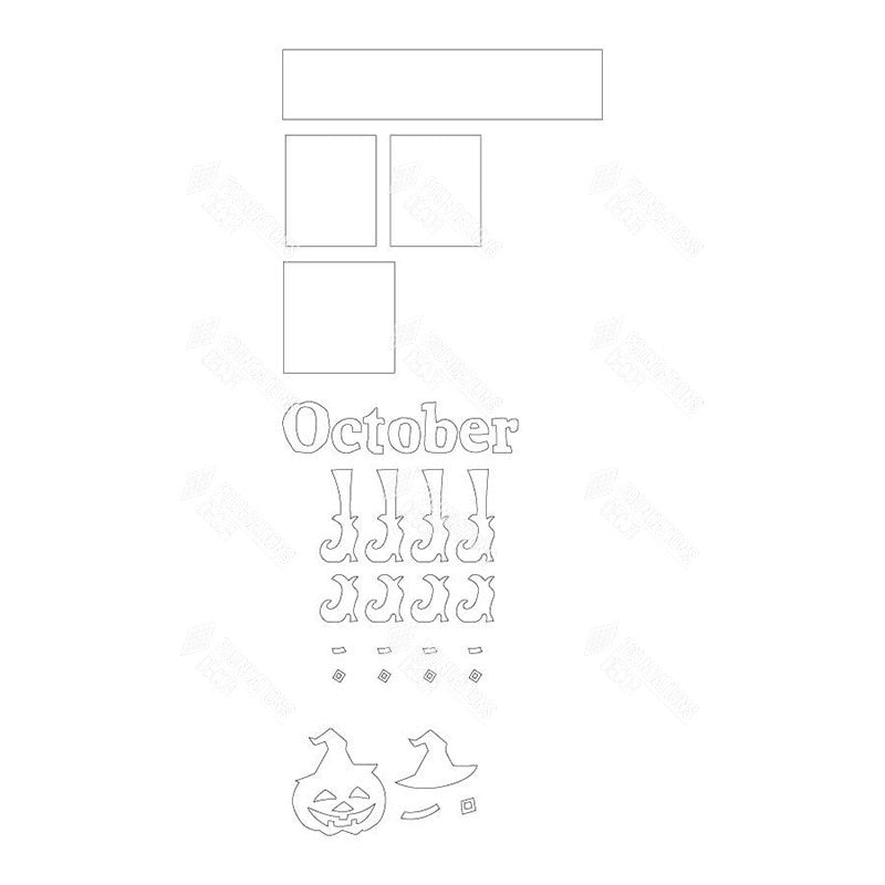 SVG - October Calendar