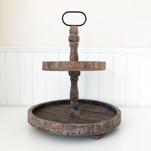 Tiered Tray - Antique Finish, Round 15"