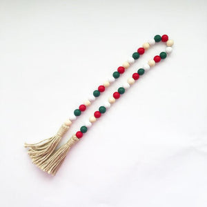 Wood Beads - Green, Red, White, Natural
