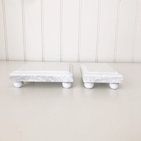 Mini Square Risers (Set of 2) - White