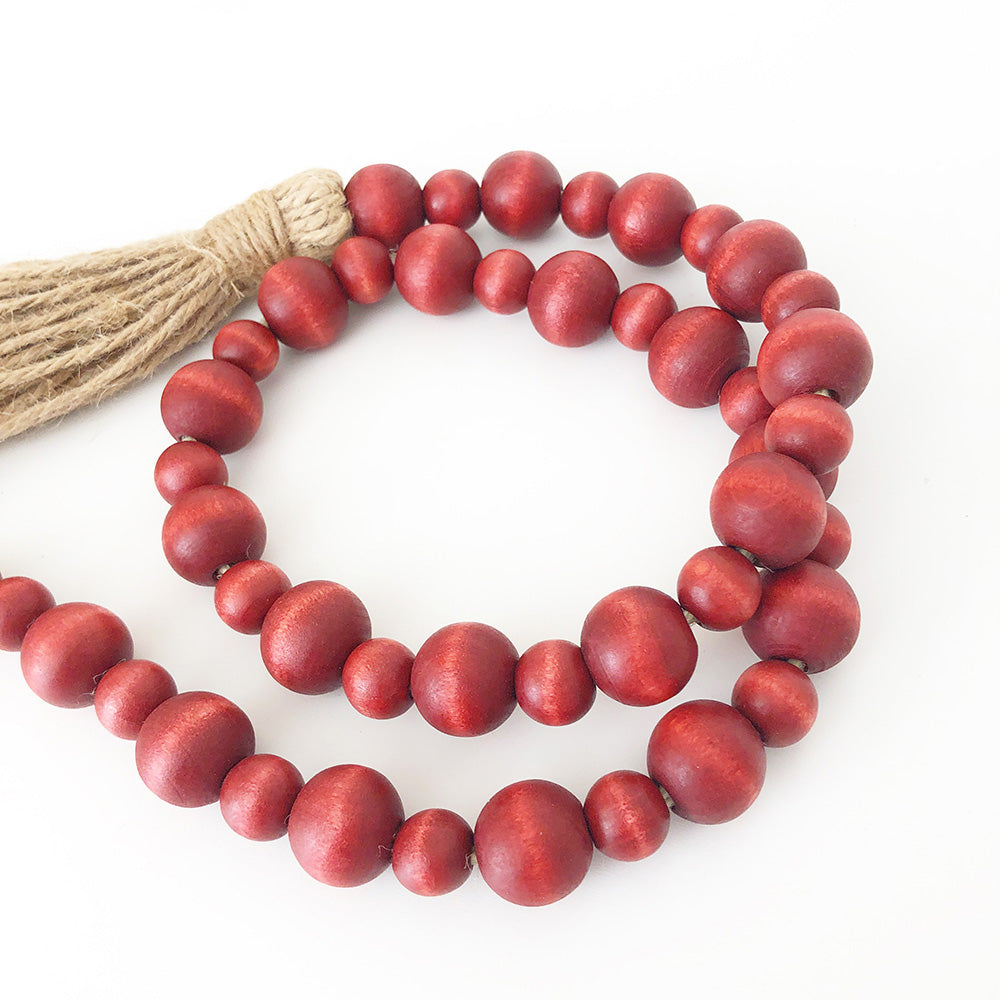 Wood Beads - Burnt Red – Foundations Decor