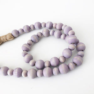Wood Beads - Soft Lavender