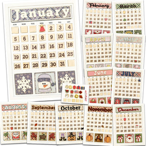 Full Mag-net-ic Calendar Kit with White Frame