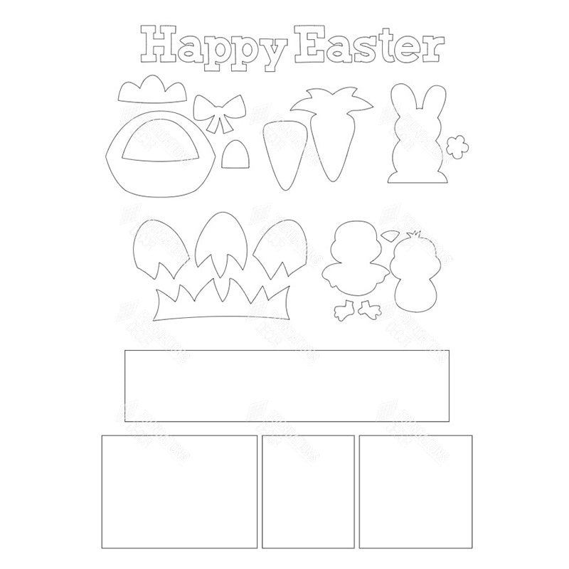 SVG File - Easter  Shadow Box Kit