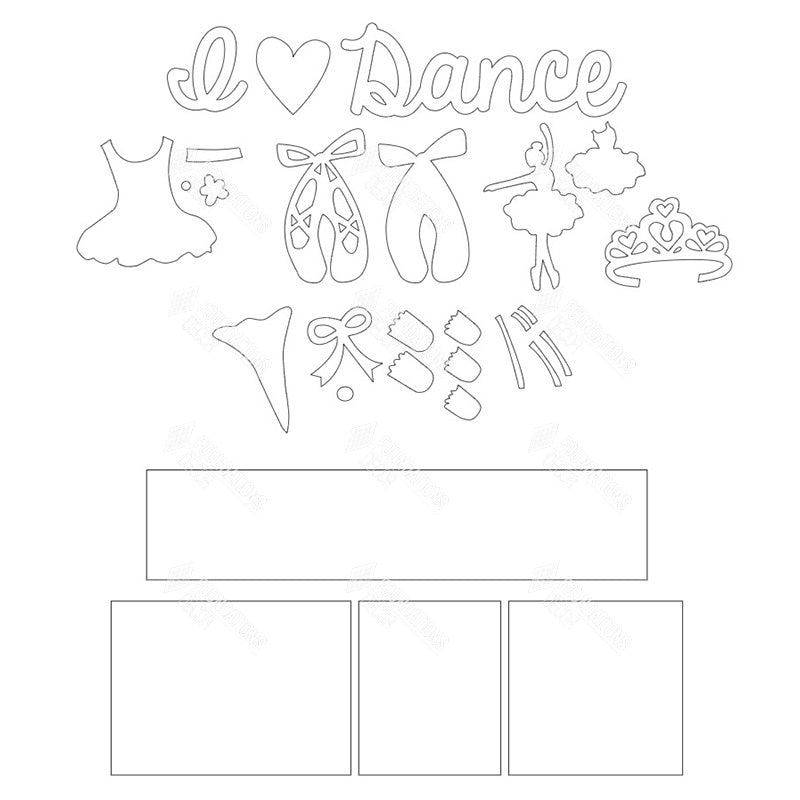 SVG File - Dance Shadow Box Kit