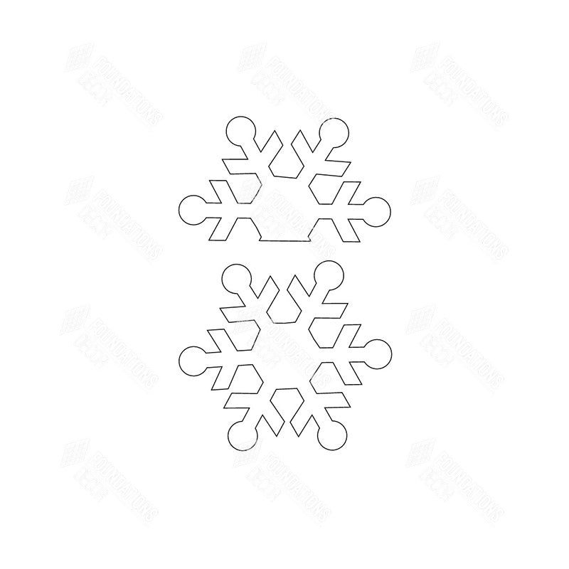 SVG File - Barrel Topper - January Snowflakes