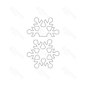 SVG File - Barrel Topper - January Snowflakes