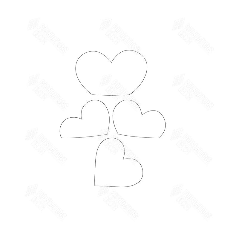 SVG File - Barrel Topper - February Hearts