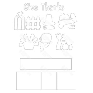 SVG File - Thanksgiving Shadow Box Kit