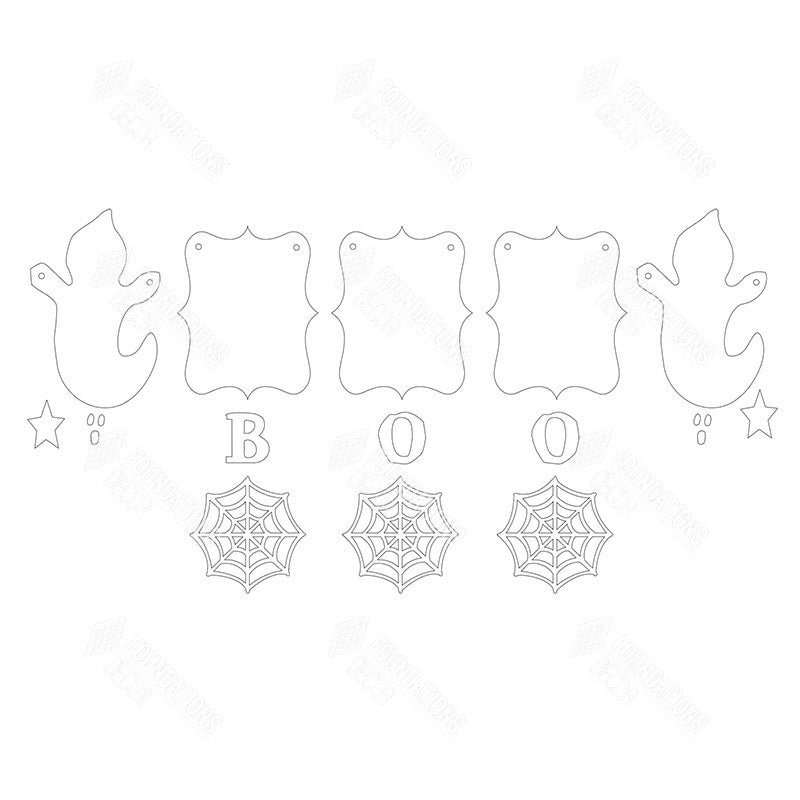 SVG File - Boo and Ghosts Banner